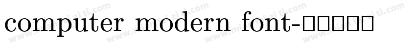 computer modern font字体转换